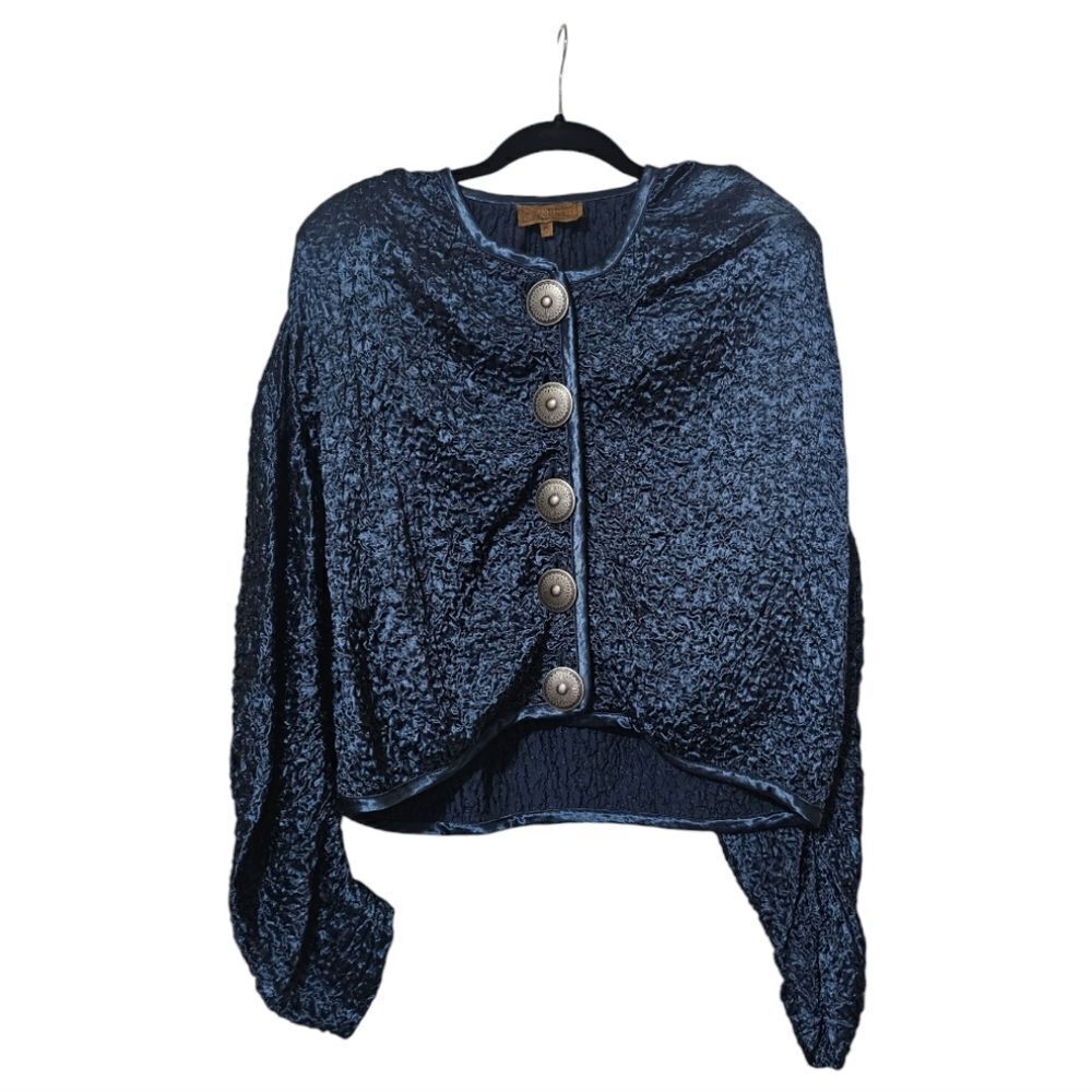 DOUBLE D RANCH Crinkled Gathered Sleeve‎ Jacket - Size Medium
